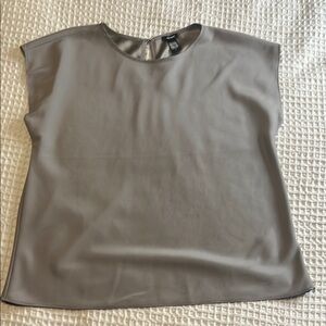 Express Gray Cap Sleeve Boxy Blouse